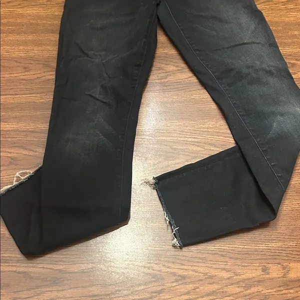 Mother denim HW Looker Ankle Fray in Night Owl dark wash ladies size 26 grunge - Image 5