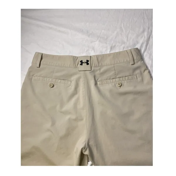 Under Armour Golf Pants‎ Women 32 Khaki Beige Stretch Chino Performance Trousers - Image 9