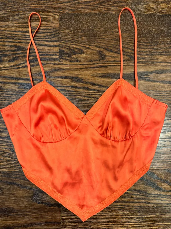 Cotton Candy LA Orange Top Crop Revolve - Image 2