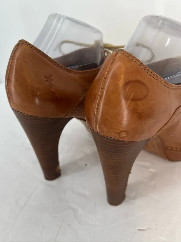 FRYE Anna Oxford Heel Booties size 10 lace up - Image 12