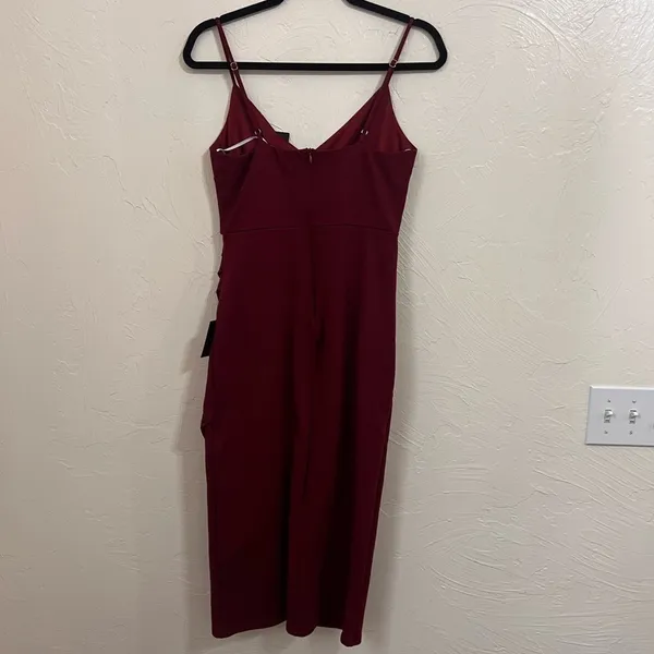 NWT Lulu’s All this Appeal burgundy bodycon midi dress size M - Image 8