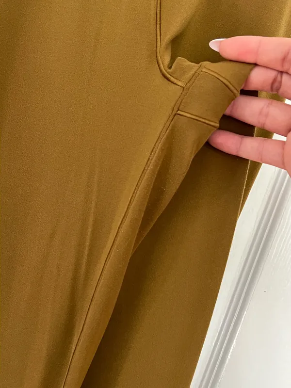 Aerie OFFLINE Real Me Olive Brown Crossover Flare Yoga Leggings Athleisure Sz M - Image 7