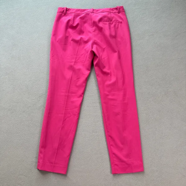 ZARA BASIC Womens Pink Tailored Trousers Cropped Ankle Length Size M Classic - Image 2