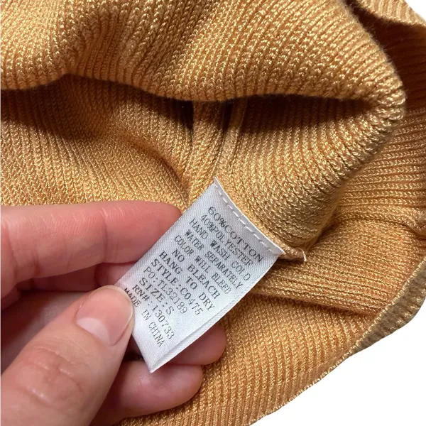 ✨🤠 UMGEE Off Shoulder Lace Up Western Boho Knit Sweater Tan Small 🤠✨‎ - Image 6