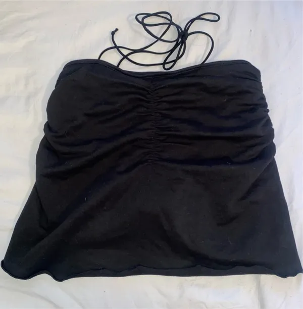 Edikted ruched mini skirt black - Image 3