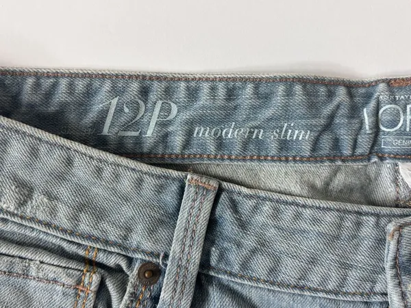 LOFT Modern Slim Jeans Size 12 Light Wash Straight Leg Y2K Denim - Image 3