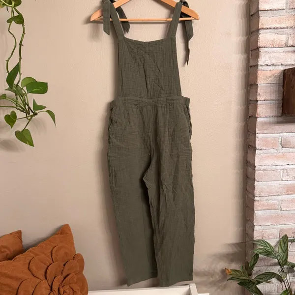 UPWEST Linen Jumpsuit‎ Green - Image 2