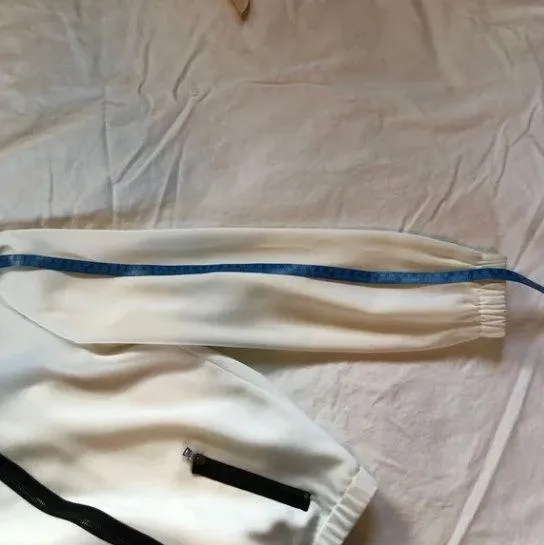 Tahari White Bomber Jacket Asymmetric Zip Fully Lined Sz 4 - Image 11