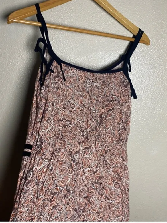 Lauren Conrad Sleeveless‎ Paisley Summer Dress with Navy Trim phoebe buffay inspo y2k medium - Image 4