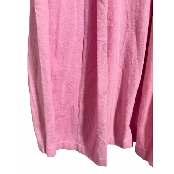 J McLaughlin Cardigan‎ Sweater Open Front Cotton Blend Pink Women's Medium - Image 8