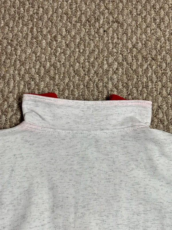 Vintage 90s Style Canada White and Red Canadian Flag Crewneck Quarter Zip Sweater - Image 7