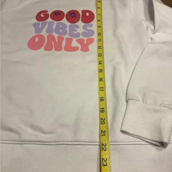 Ladies Small Good Vibes Crew Neck Sweatshirt - Image 4