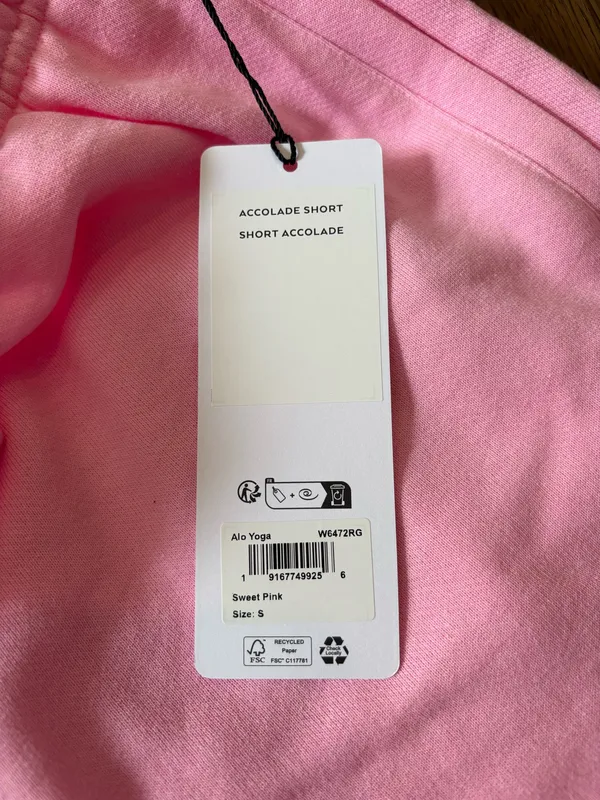 Alo sweet pink sweat shorts - Image 4