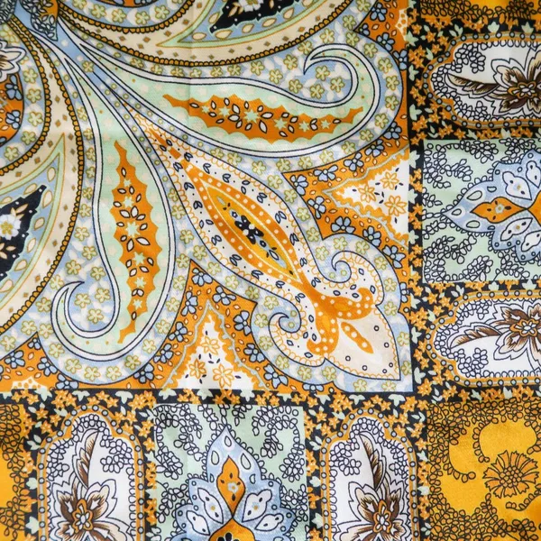 Cream Paisley Floral Scarf Wraps Gold - Image 6