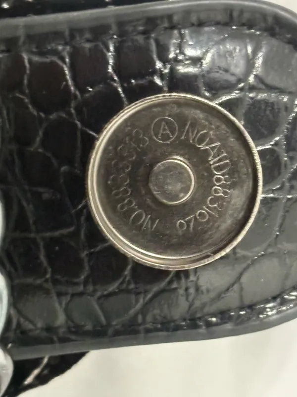 Crocodile Style Crossbody Black Bag - Image 13