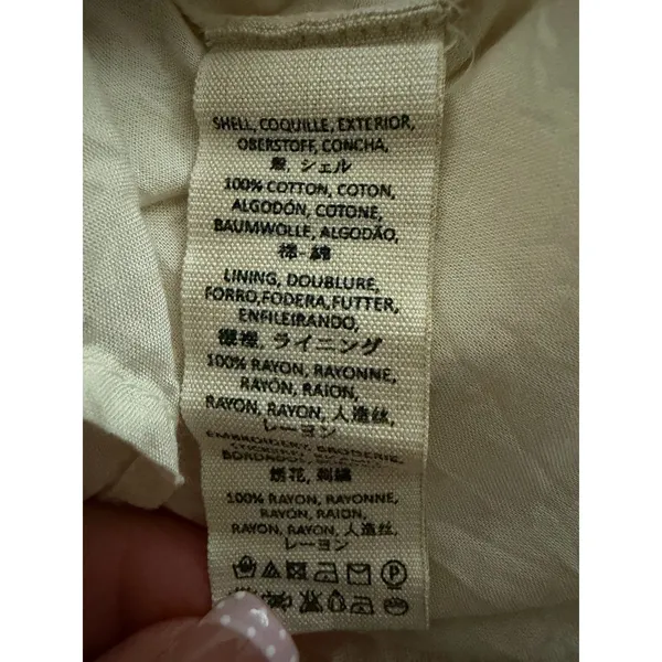 Free People Santiago Embroidered Boho Mini Dress Ivory and Blue‎ Size Medium - Image 13