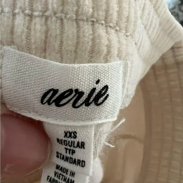 Aerie cream ribbed flare leggings - Image 4