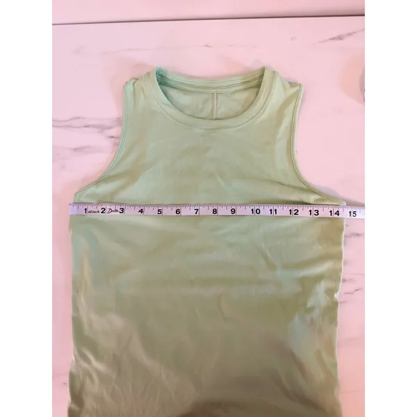 Lululemon All It Takes Tank Top‎ Mint Green Open Back Keyhole Activewear Womens - Image 3
