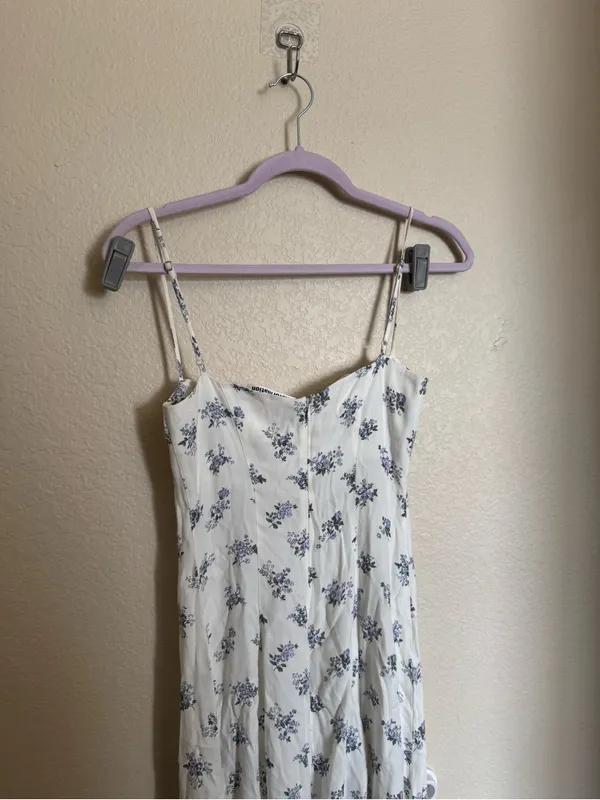 Reformation Vollare White Floral Midi Dress Sz 2‎ Wedding Guest Spring - Image 6