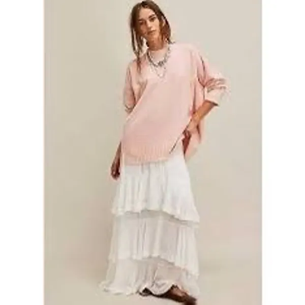 Free People NWT Pink Lotus Phoebe Oversized Pullover‎ Sweater Size M - Image 10