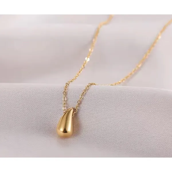 Teardrop Pendant Necklace,‎ Gold Plated Sterling Silver Jewelry, 16-18” - Image 6