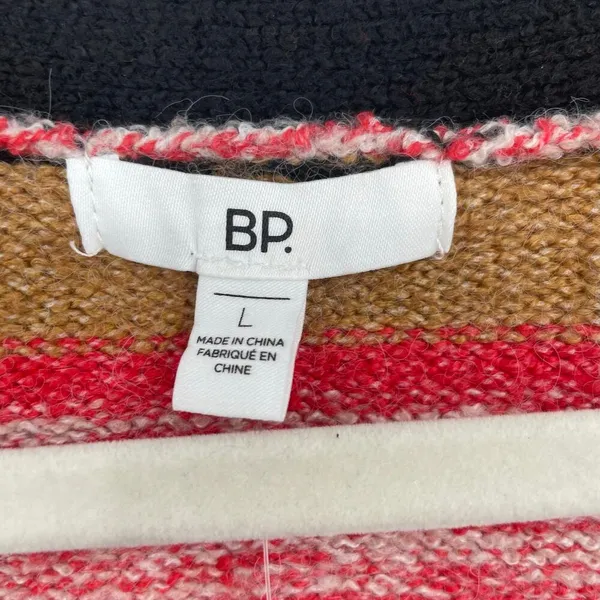 BP. Striped Crop Button Up Cardigan Sweater Marble Size Large NWT - Image 4