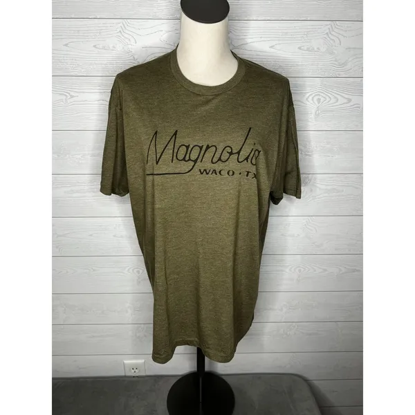 Next Level Apparel Magnolia Graphic T-Shirt Green Short Sleeve Casual Size XL - Image 2