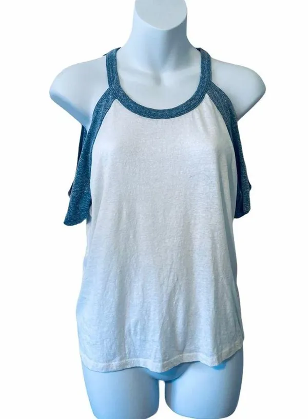 Me to We pacsun burn out cold shoulder tee - Image 4