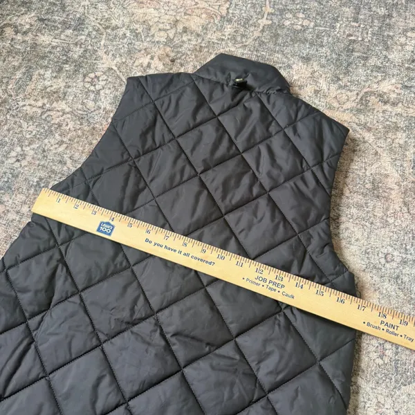 Barbour Cosmia Modern Heritage Black Quilted Longline Liner Vest USA 4 UK 8 - Image 5