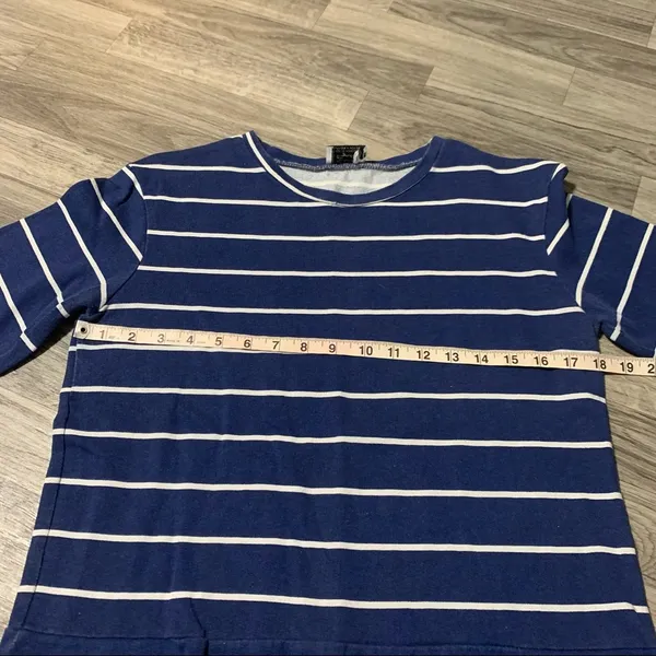 ❤️Zara Trafaluc Blue White Stripe Shirt; Medium Women’s - Image 4