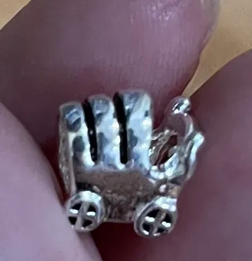 Baby carriage stroller new born baby girl boy fit all charm bracelet new silver fits Pandora - Image 3