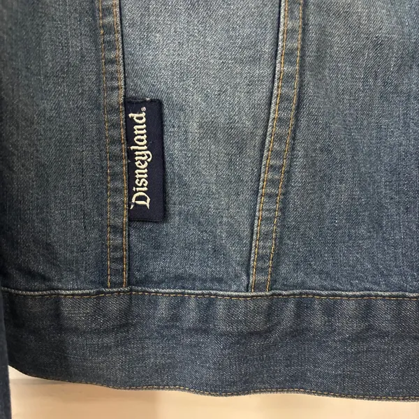 Disneyland Denim‎ Jacket Women XXL Trucker Mickey Mouse Buttons Disney Retro - Image 3