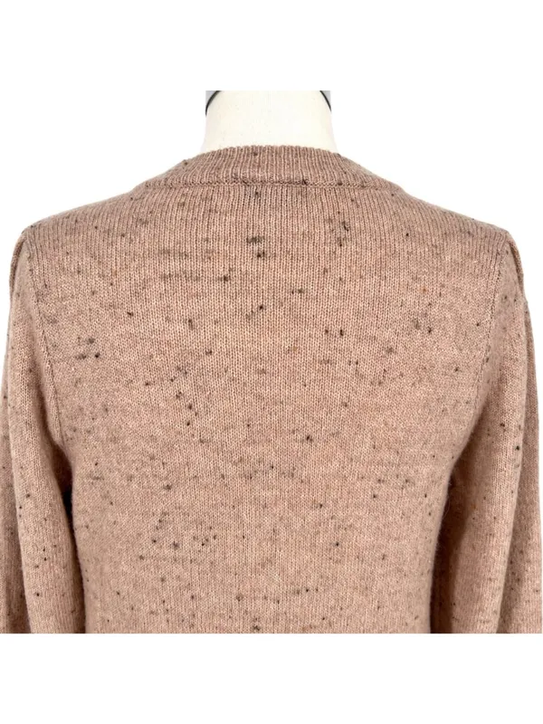 Madewell Donegal Westgate V-Neck Sweater Wool Blend Beige Size Medium - Image 5