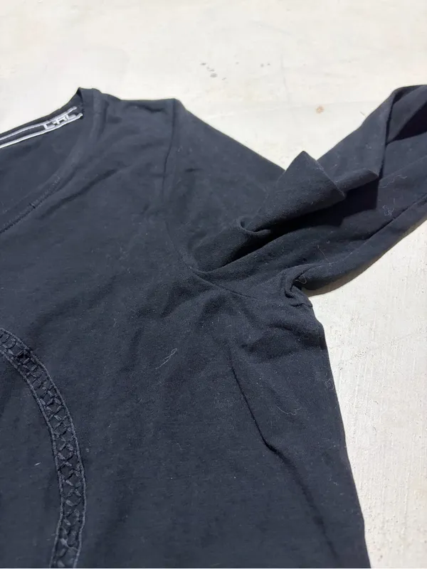 Lauren Ralph Lauren LRL Black Long Sleeve Logo Tee large - Image 6