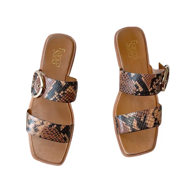 NEW Franco Sarto Merris Slip On Sandals Snake Print Leather - Image 6