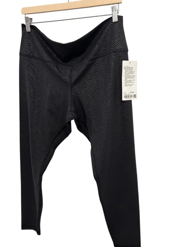 Lululemon Align High-Rise Pant Size 18 Aqueous Emboss Black 28" NWT - Image 7