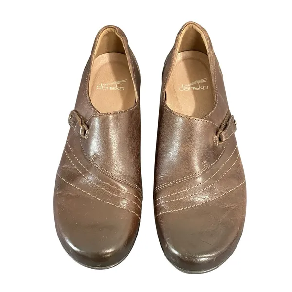 Dansko Franny Brown Loafer 39 8.5-9 Slip On Shoes Leather Adjustable Women's‎ - Image 3