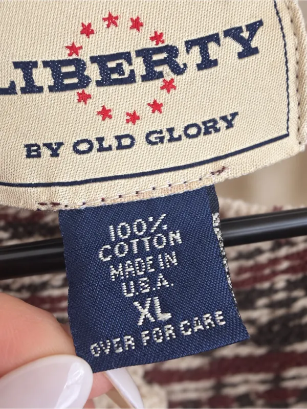 Vintage Liberty by Old Glory Cotton Knit Henley Sweater – XL - Image 3
