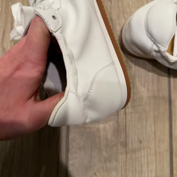 Split Cow Leather Sneakers Flat Trainers Flat shoes Round Toe Runners Casual - Image 9