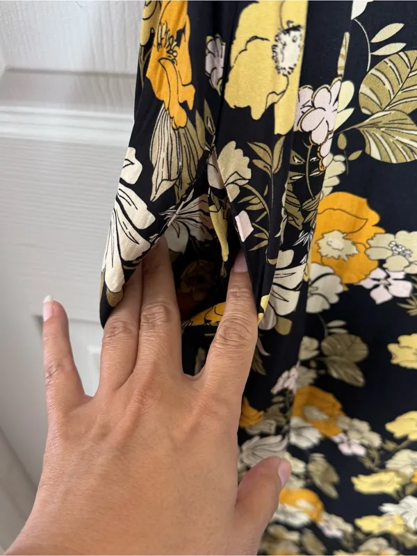 Natural Life Floral‎ Maxi Dress Black Yellow Sleeveless Pockets L/XL - Image 9