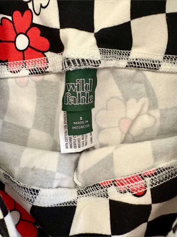 Wild Fable Black Checkered Bike Shorts - Image 3