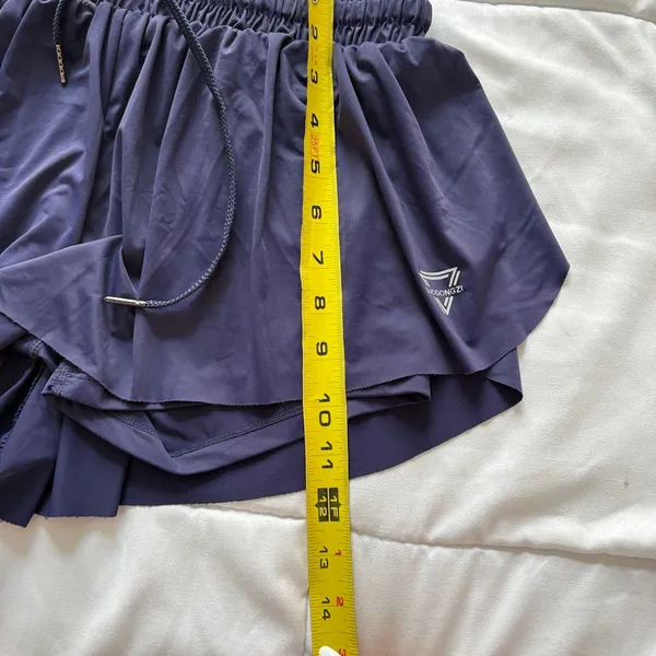 Luogongzi Navy Blue 2-in-1 Flowy Athletic Butterfly Shorts Womens Medium Active - Image 5