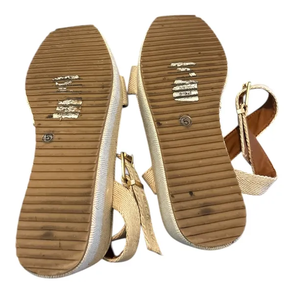 ASOS Design Wide Fit Tati Flatform Sandals Nuetral Size 5 - Image 6