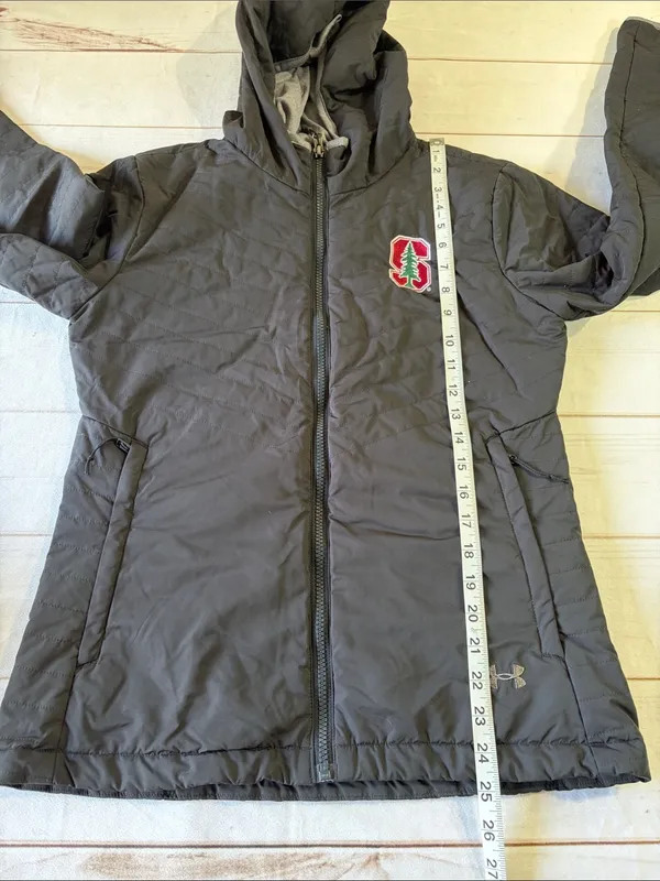 Under Armour Cold Gear Quilted Hooded Puffer Jacket with Stanford Patch - Image 5