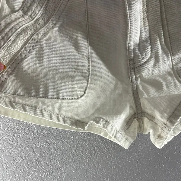 Free People Sweet Surrender White Jean Shorts - Image 7