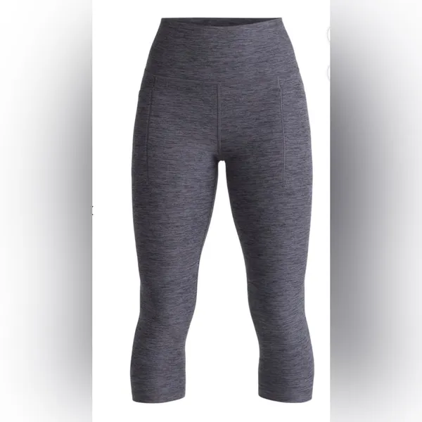 ATHLETIC WORKS Womens Athlesure Capris Size Med 8-10 With Side Pockets Gray New - Image 6