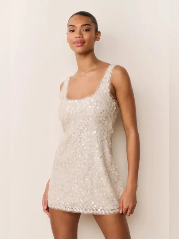 LoveShackFancy Ciris Shell Bead Mini Dress 0 - Image 9