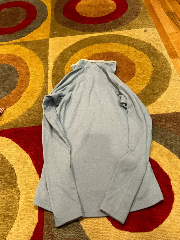Patagonia Performance Baselayer Capilene Quarter Zip Sweatshirt Light Blue S - Image 5