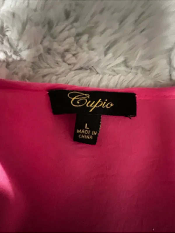 Cupio Pink to Orange Ombre Embroidered -Trim Henley Tunic - Image 9