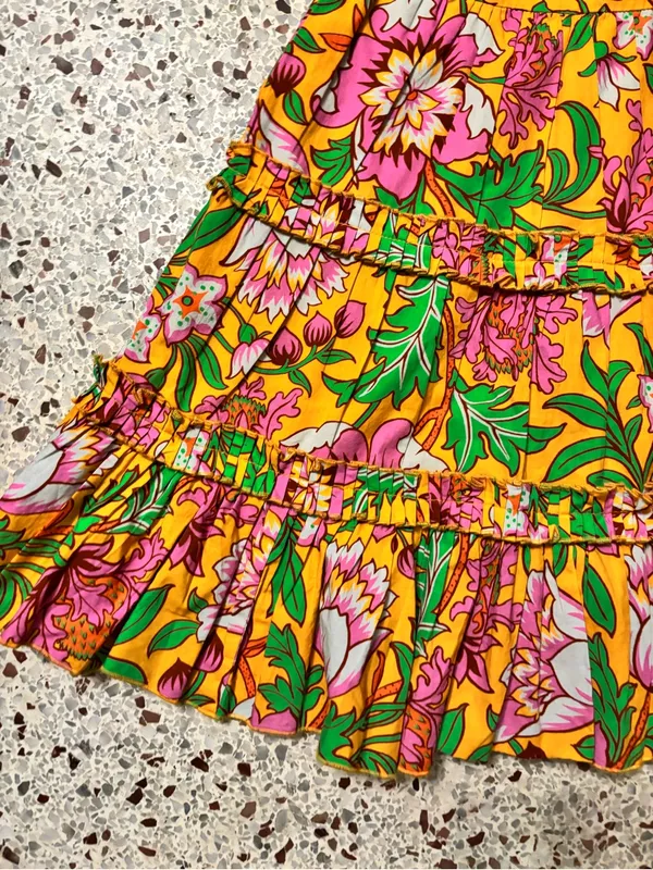 Love the Label Eloise Mini Dress in the "Betty Yellow Print" pattern - Image 2